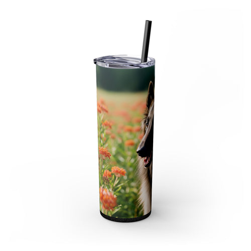 Skinny Tumbler with Straw – 20 oz Stainless Steel Cup