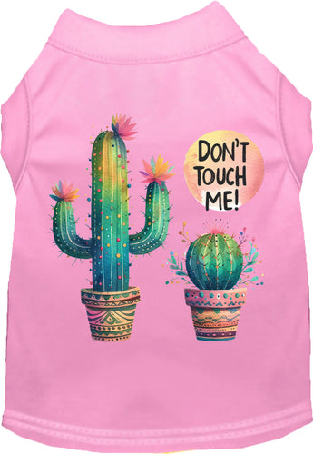 Adorable Cat or Dog Shirt for Pets Don't Touch Me Cactus