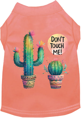Adorable Cat or Dog Shirt for Pets Don't Touch Me Cactus