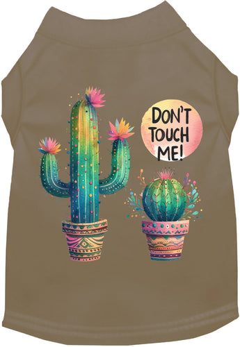 Adorable Cat or Dog Shirt for Pets Don't Touch Me Cactus