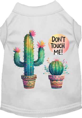 Adorable Cat or Dog Shirt for Pets Don't Touch Me Cactus
