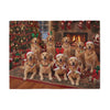 Golden Retrievers Holiday Portrait Blanket