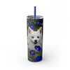 Skinny Tumbler with Straw – 20 oz Stainless Steel Cup