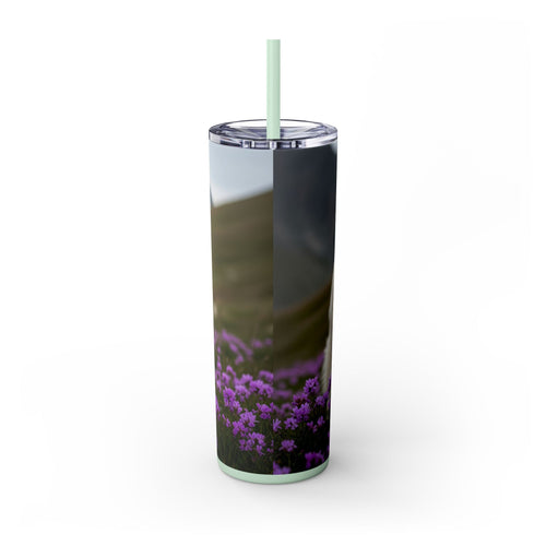 Skinny Tumbler with Straw – 20 oz Stainless Steel Cup
