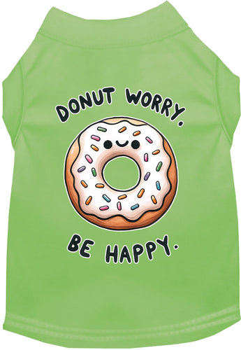 Adorable Cat or Dog Shirt for Pets Donut Worry, Be Happy