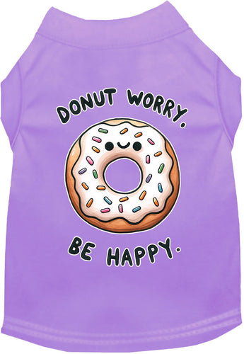 Adorable Cat or Dog Shirt for Pets Donut Worry, Be Happy