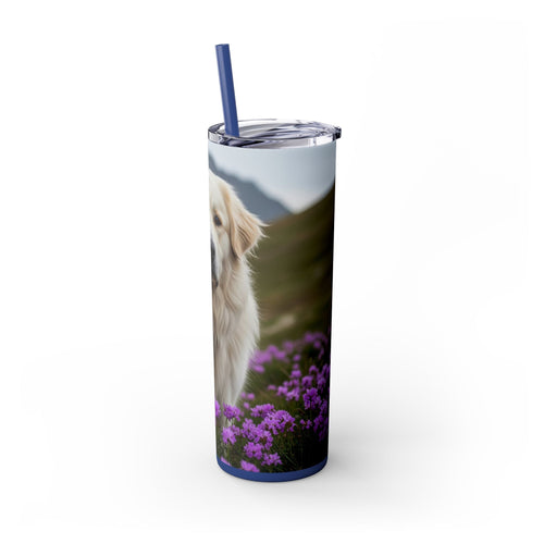 Skinny Tumbler with Straw – 20 oz Stainless Steel Cup