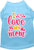 Adorable Cat or Dog Shirt for Pets Pink I Love My Mom