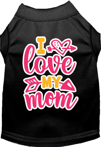Adorable Cat or Dog Shirt for Pets Pink I Love My Mom