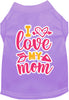 Adorable Cat or Dog Shirt for Pets Pink I Love My Mom