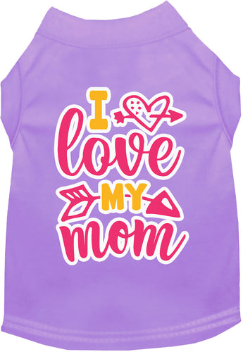Adorable Cat or Dog Shirt for Pets Pink I Love My Mom