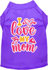Adorable Cat or Dog Shirt for Pets Pink I Love My Mom