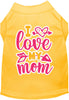 Adorable Cat or Dog Shirt for Pets Pink I Love My Mom