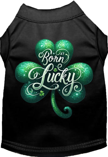 Adorable Cat or Dog Shirt for Pets A's Born Lucky