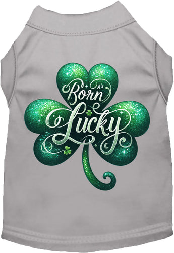 Adorable Cat or Dog Shirt for Pets A's Born Lucky