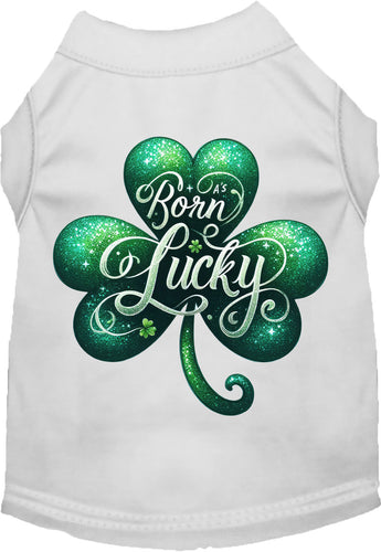 Adorable Cat or Dog Shirt for Pets A's Born Lucky