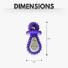 Purple Rubber Dental Pacifier Dog Toy – Ridges, Treat Hole & Durable Design