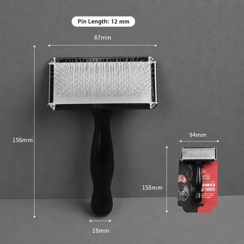 Black Pet Slicker Brush for Dogs and Cats