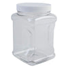 Clear PET Plastic Grip Dry/Liquid Food Storage Jars w/ Caps (Food Grade - BPA Free)