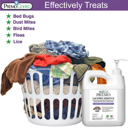 Bed Bug & Mite Laundry Additive 64 oz | Non-Toxic Treatment | Premo Guard