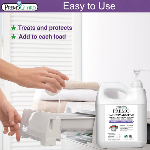 Bed Bug & Mite Laundry Additive 64 oz | Non-Toxic Treatment | Premo Guard