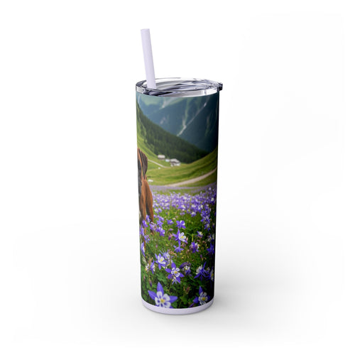 Skinny Tumbler with Straw – 20 oz Stainless Steel Cup