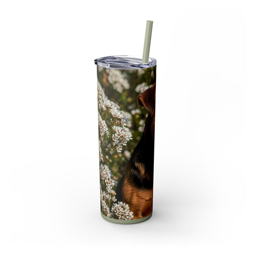 Skinny Tumbler with Straw – 20 oz Stainless Steel Cup