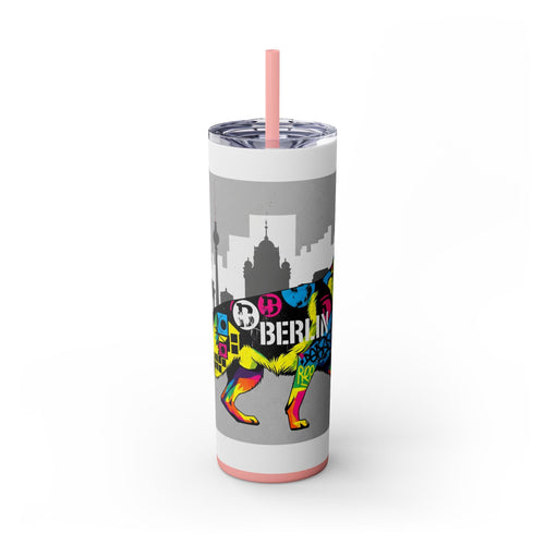 Skinny Tumbler with Straw – 20 oz Stainless Steel Cup