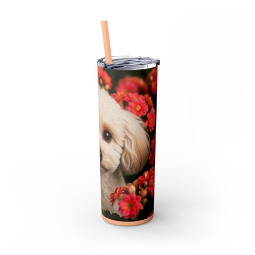 Skinny Tumbler with Straw – 20 oz Stainless Steel Cup