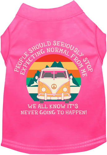 Cat or Dog Shirt for Pets Stop Expecting Normal Vanlife