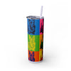 Skinny Tumbler with Straw – 20 oz Stainless Steel Cup
