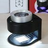 30 Times Full Metal Textile Fabric Printing Grid Pigeon Eye Cloth Mirror With 6LED Money Detector Light A Scale Magnifying Glass