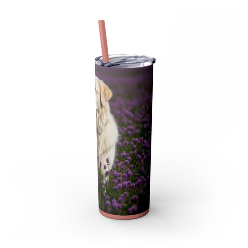 Skinny Tumbler with Straw – 20 oz Stainless Steel Cup