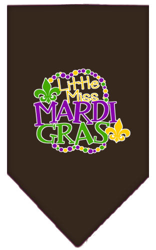 Pet and Dog Bandana Screen Printed, Little Miss Mardi Gras