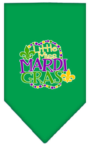 Pet and Dog Bandana Screen Printed, Little Miss Mardi Gras