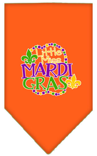 Pet and Dog Bandana Screen Printed, Little Miss Mardi Gras