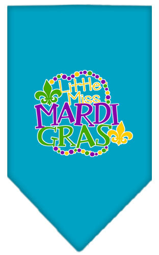 Pet and Dog Bandana Screen Printed, Little Miss Mardi Gras