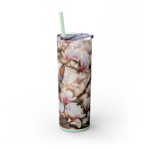 Skinny Tumbler with Straw – 20 oz Stainless Steel Cup