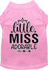 Adorable Cat or Dog Shirt for Pets Little Miss Adorable