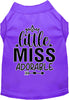 Adorable Cat or Dog Shirt for Pets Little Miss Adorable