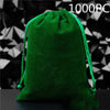 Flannel Drawstring Jewelry Solid Drawstring Pocket