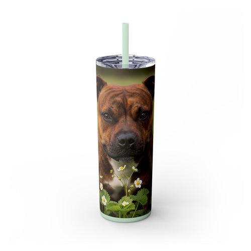 Skinny Tumbler with Straw – 20 oz Stainless Steel Cup