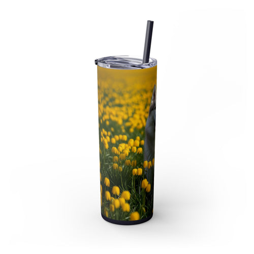 Skinny Tumbler with Straw – 20 oz Stainless Steel Cup