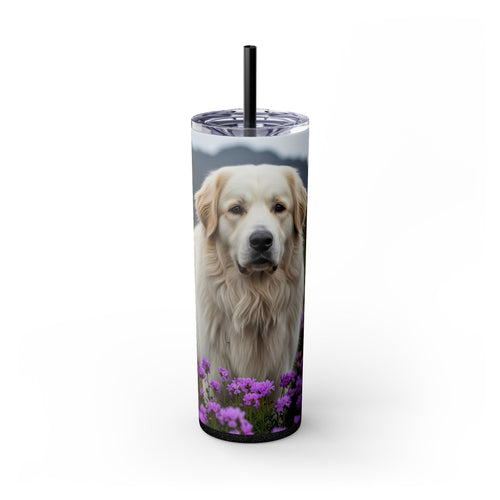 Skinny Tumbler with Straw – 20 oz Stainless Steel Cup