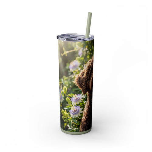 Skinny Tumbler with Straw – 20 oz Stainless Steel Cup