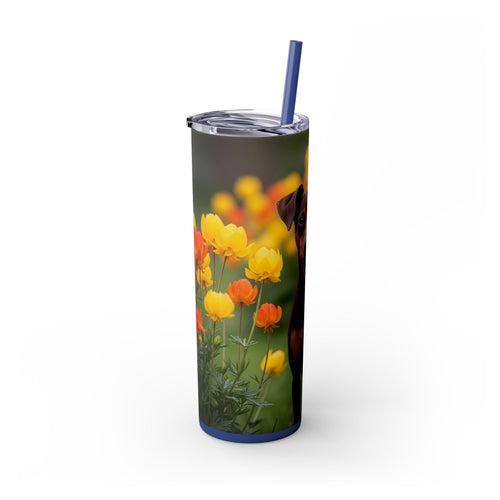 Skinny Tumbler with Straw – 20 oz Stainless Steel Cup