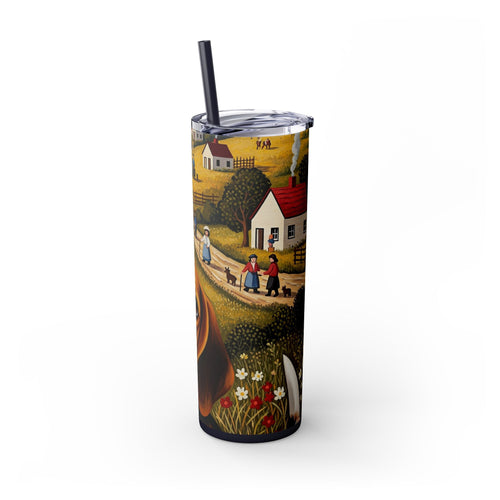 Skinny Tumbler with Straw – 20 oz Stainless Steel Cup