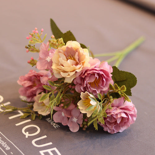 Family Dining Table Wedding Supplies Plastic Peony Bouquet Props