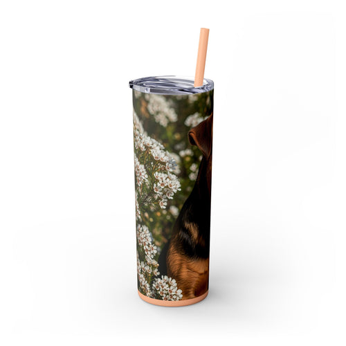 Skinny Tumbler with Straw – 20 oz Stainless Steel Cup