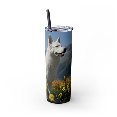 Skinny Tumbler with Straw – 20 oz Stainless Steel Cup